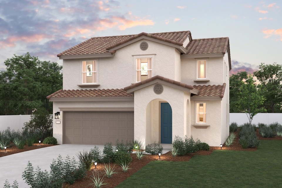 A house with a garage.