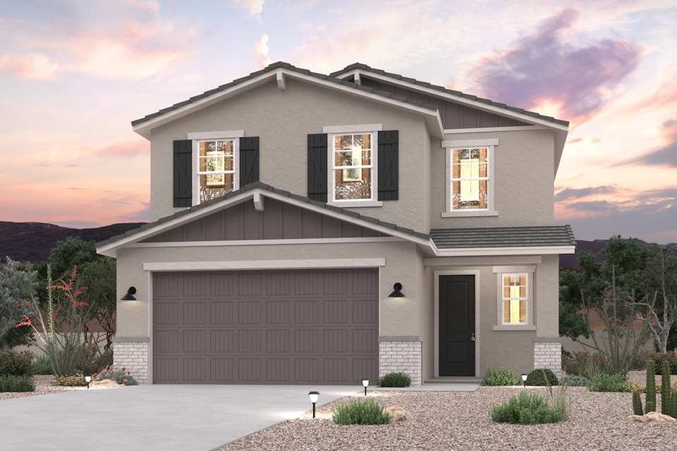 A house with a garage.