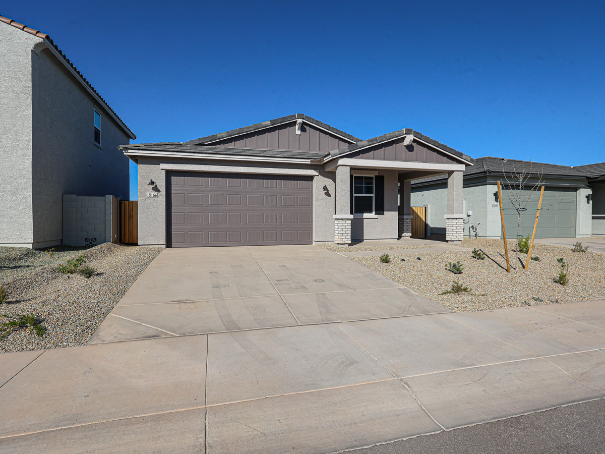 A building with garages.