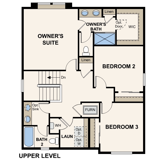 Diagram, engineering drawing. Leyland Floorplan, Upper Level