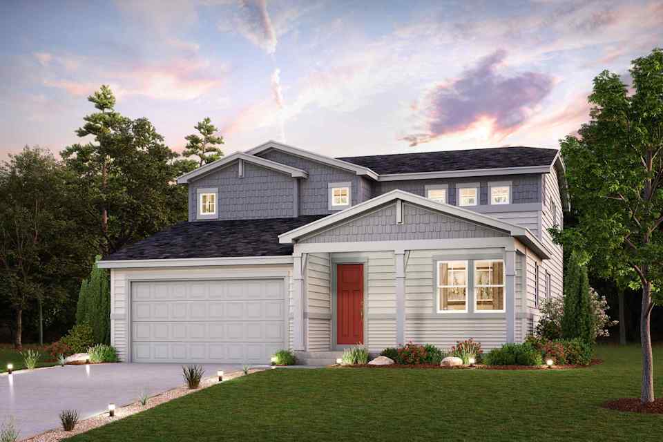 A house with a garage.