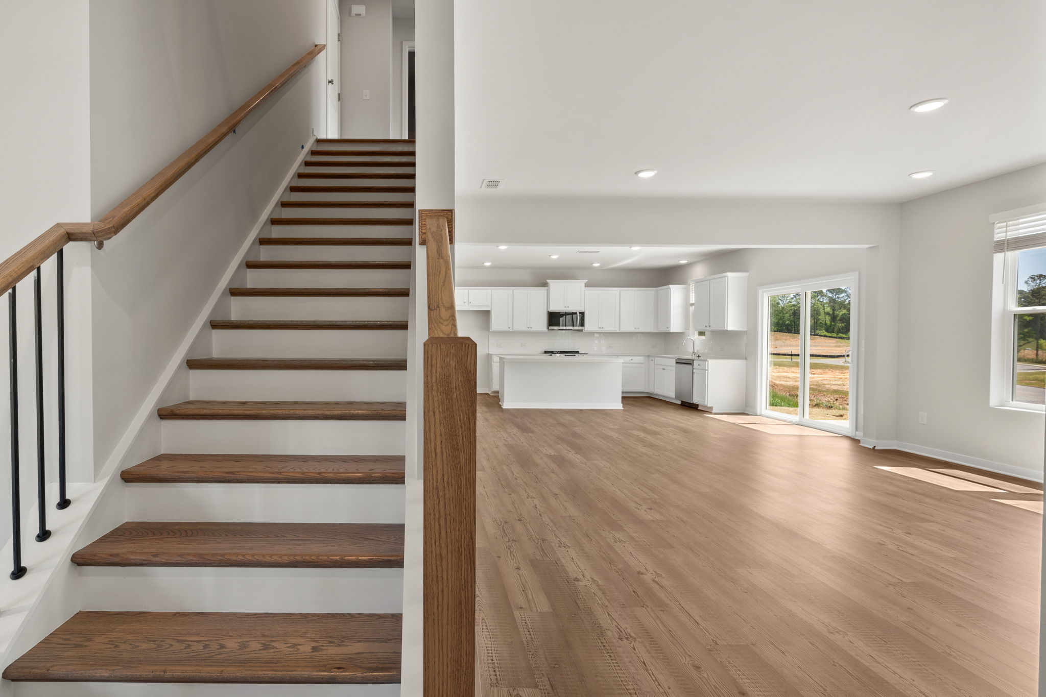 A staircase in a house.