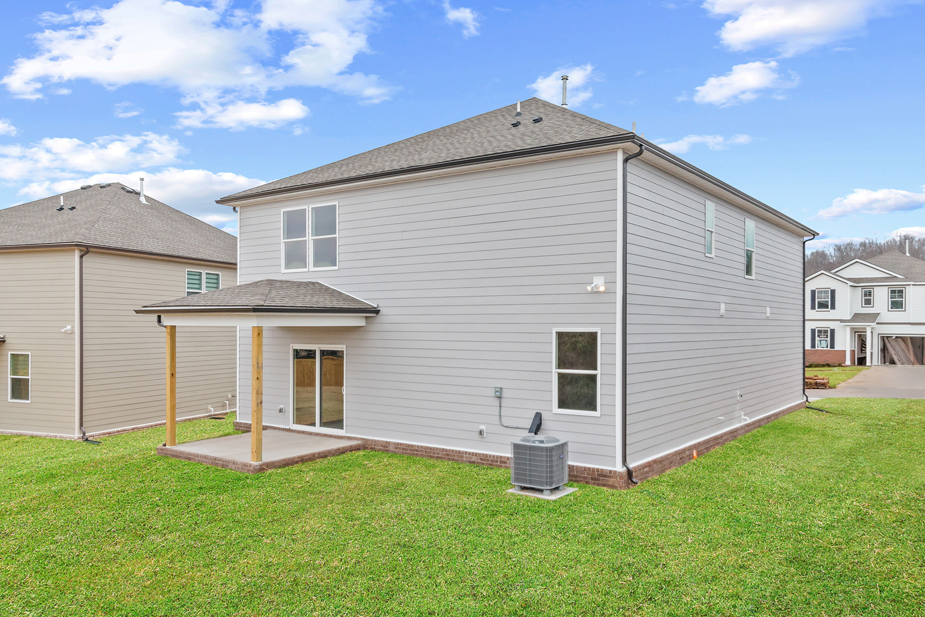 A house with a garage.