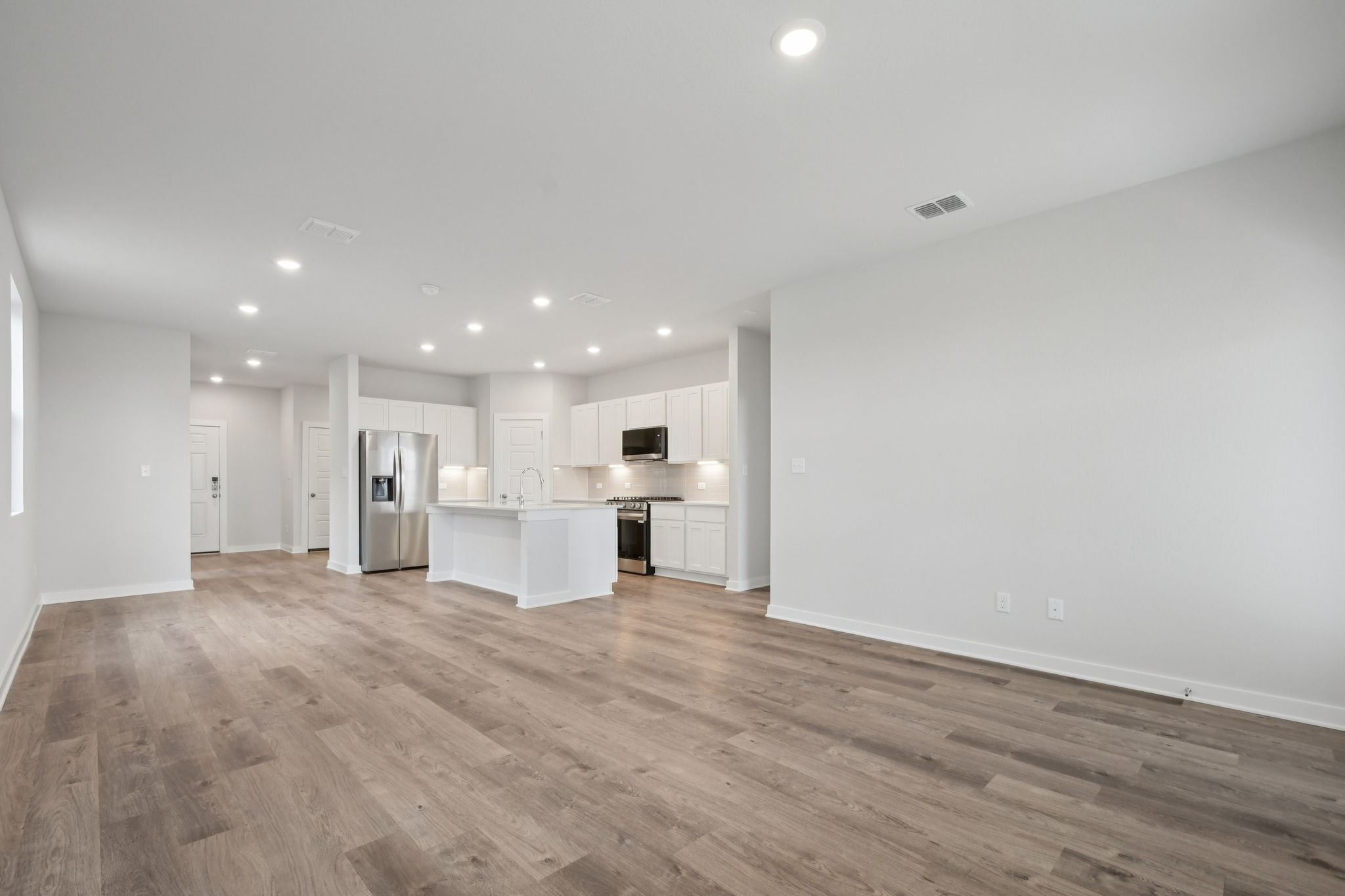 A large empty kitchen.