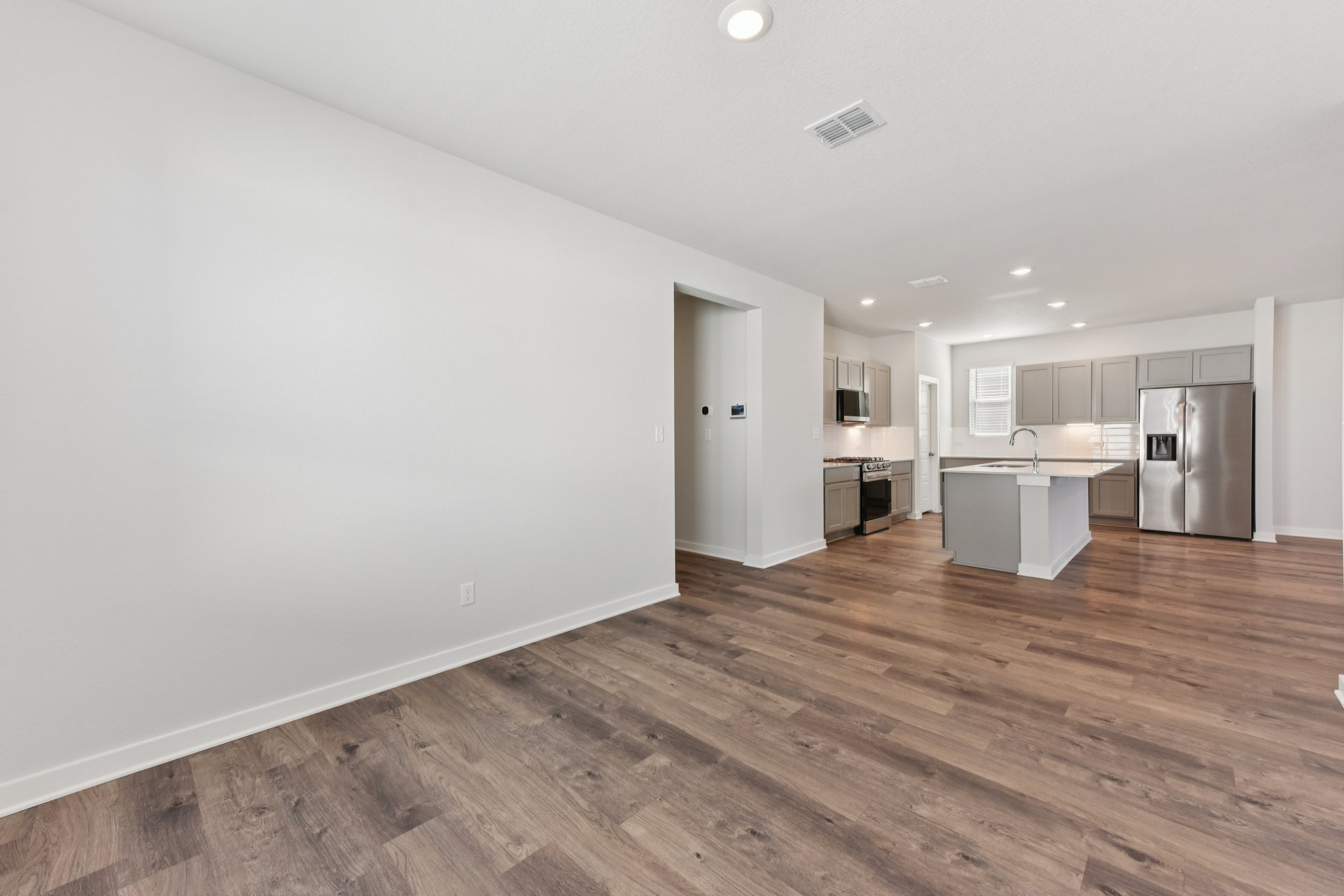 A large empty kitchen.