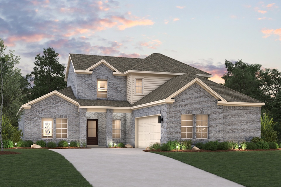 A house with a driveway.