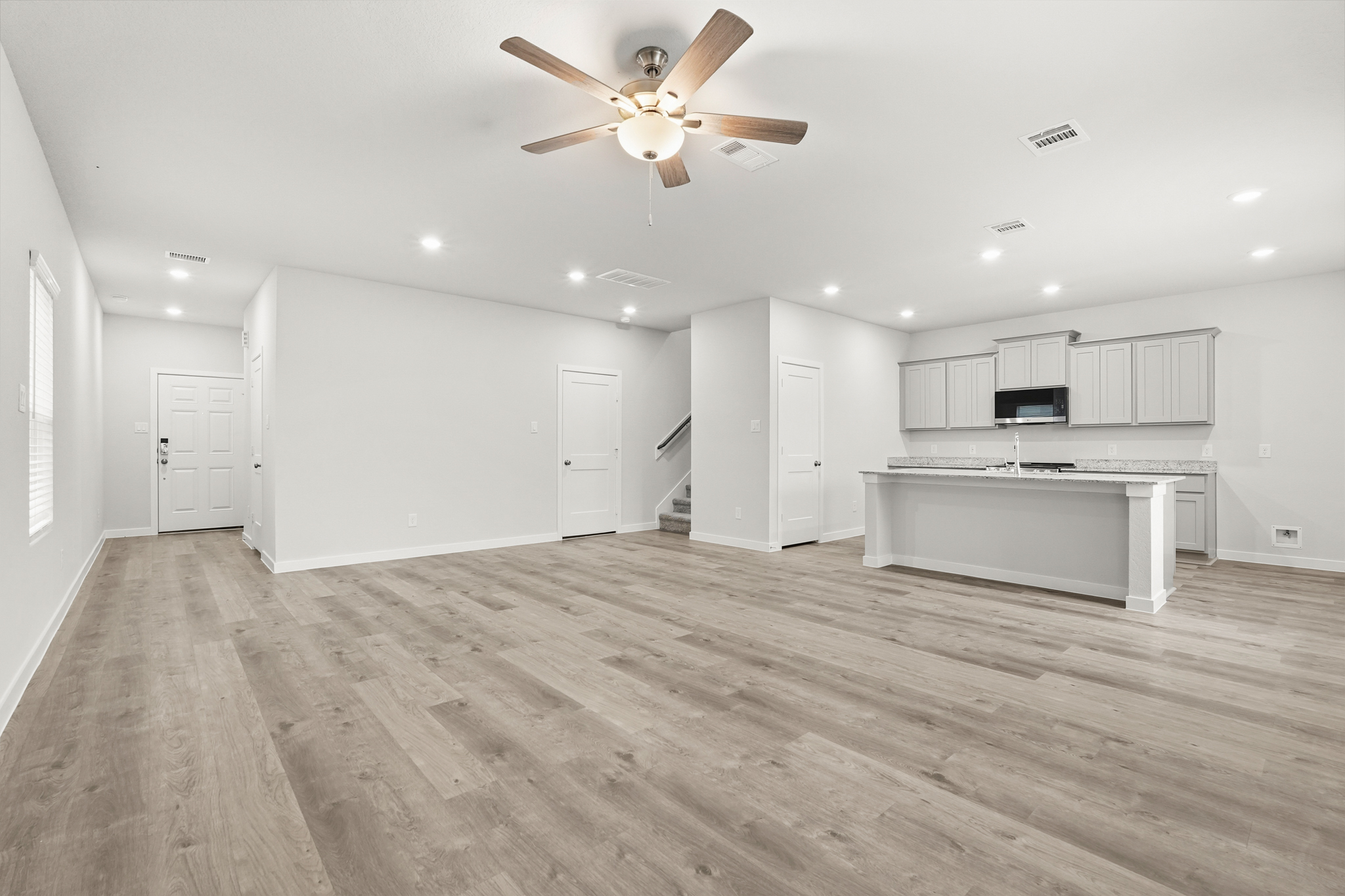 A large empty kitchen.