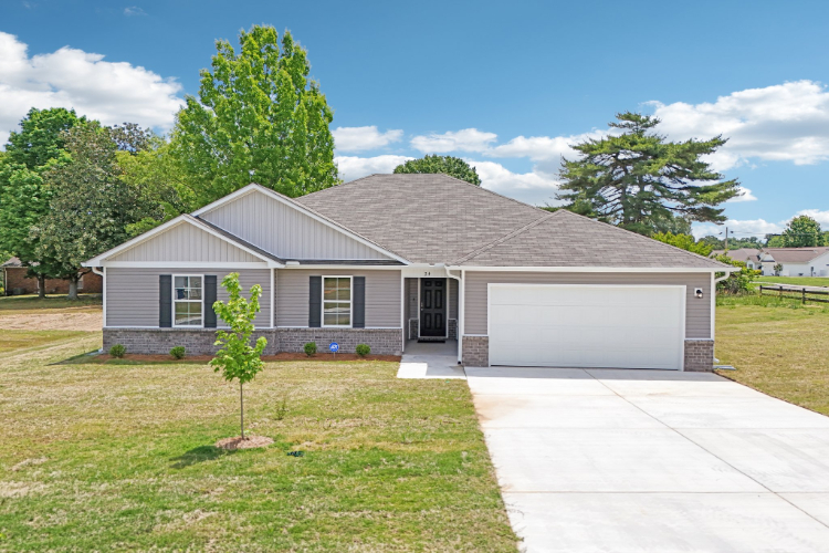 A house with a garage.