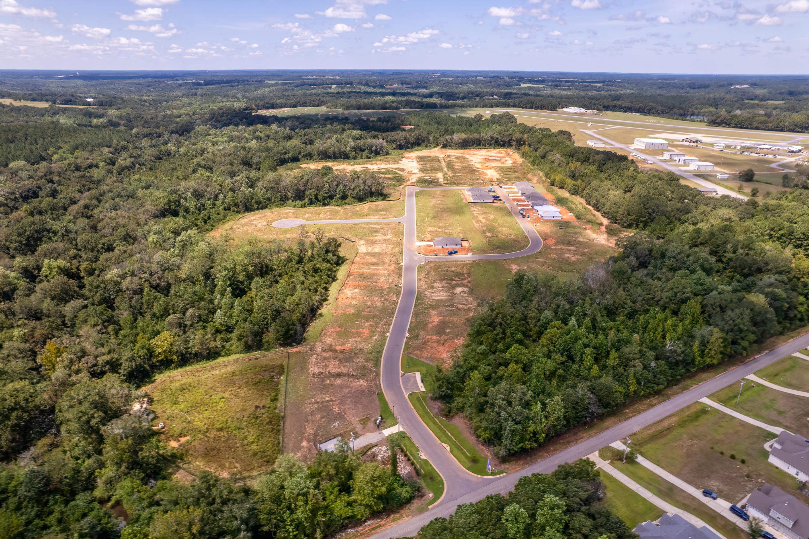 A river running through a city.