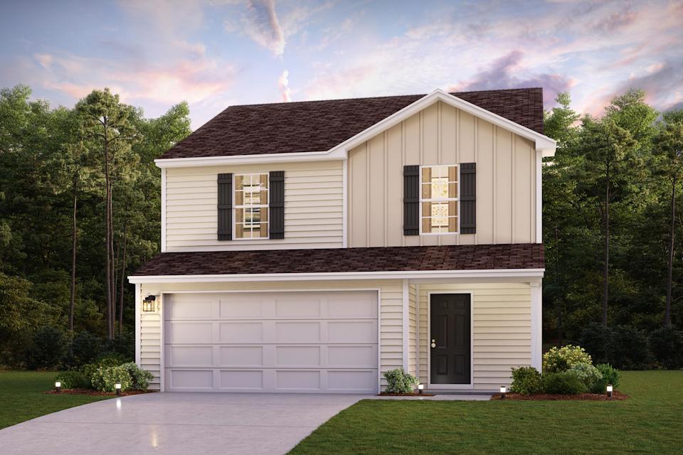 A house with a garage.